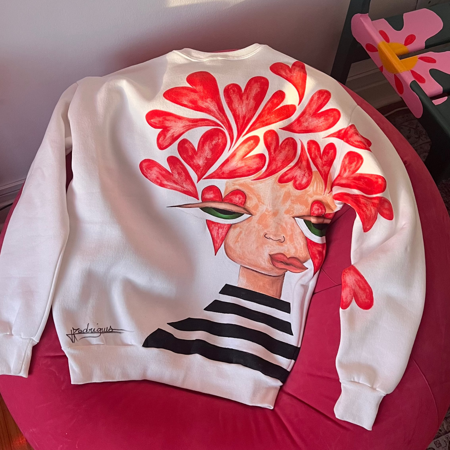 Moletom Sonhos pintado à mão