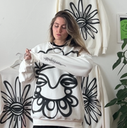 Moletom Flor Off White