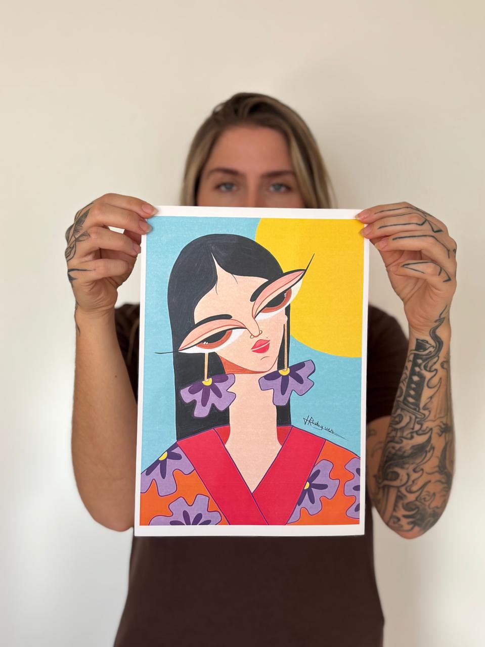 Gueixa — Print Colecionável A4